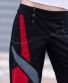 Kalhoty Steady - černé s červenou