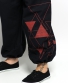 Kalhoty "Triangle" - černé s červenou
