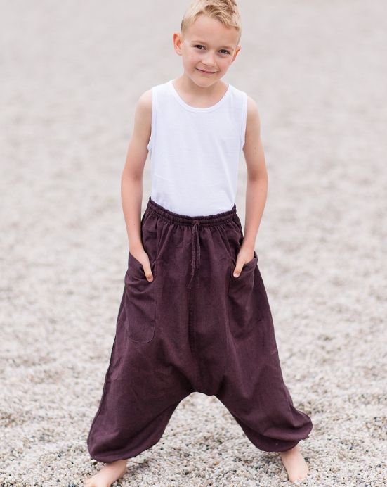 Dětské kalhoty Aladin – hnědé