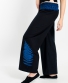 Kalhoty Jangala - černé s modrou