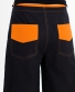 Kalhoty Bela - černé s oranžovou
