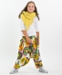 Dětské kalhoty Aladin – bílé se žlutými květy