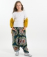 Dětské kalhoty Aladin – petrolejová s barevnými korálky