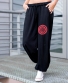 Kalhoty Ayshu – černé s červenou