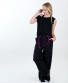Kalhoty Lace - černé s růžovou