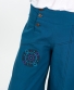 Kalhoty Steady s výšivkou - petrolejové s modro-fialovými kruhy