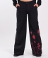 Kalhoty Lily - černé s červenou