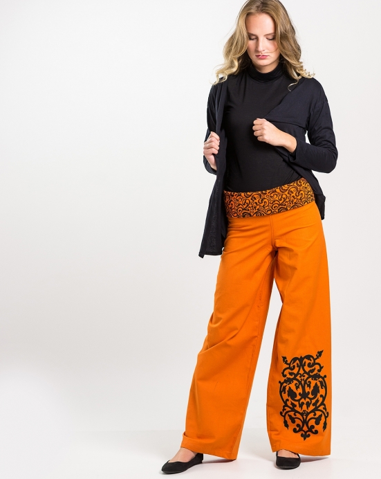 Kalhoty Dart - oranžové