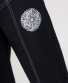 Kalhoty Steady s mandala výšivkou – černé s bílou