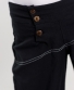 Kalhoty Steady s mandala výšivkou – černé s bílou