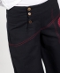 Kalhoty Steady s mandala výšivkou – černé s červenou mandalou