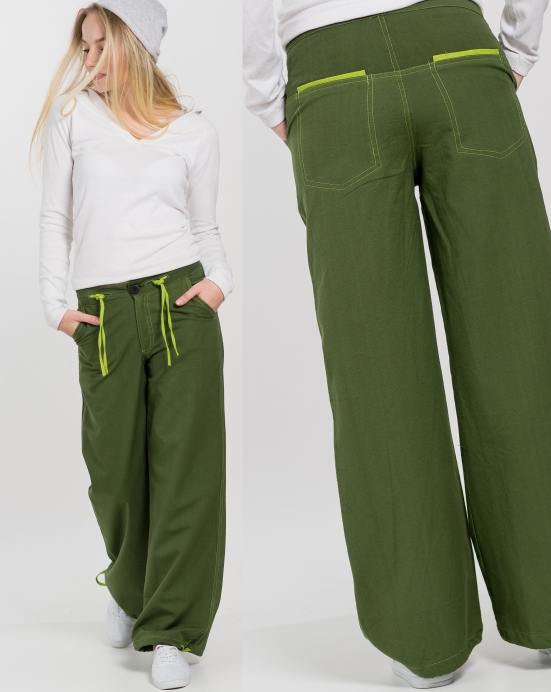 Kalhoty Lace - zelené