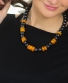 Náhrdelník Vyasa – černý s oranžovou