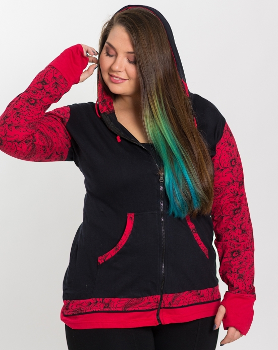 XXL Mikina Hoodie - červená