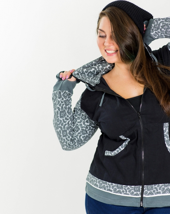 XXL Mikina Hoodie - bílá