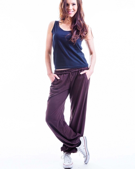 Kalhoty Komfort Basic – hnědé Kalhoty Komfort Basic – hnědé