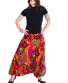 Kalhoty / šaty Aladin – růžové s barevnými květy