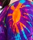 Batikované triko Bisca – fialové