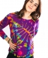 Batikované triko Bisca – fialové
