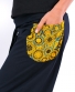 Kalhoty Mavis – černé se žlutými kapsami
