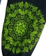Kalhoty Komfi – černé se zelenou mandalou