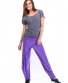 Kalhoty Joppa se vzorem – fialové