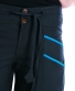 Kalhoty Pavlee – černé s tyrkysovou