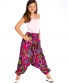 Dětské kalhoty Aladin – růžové s barevnými květy
