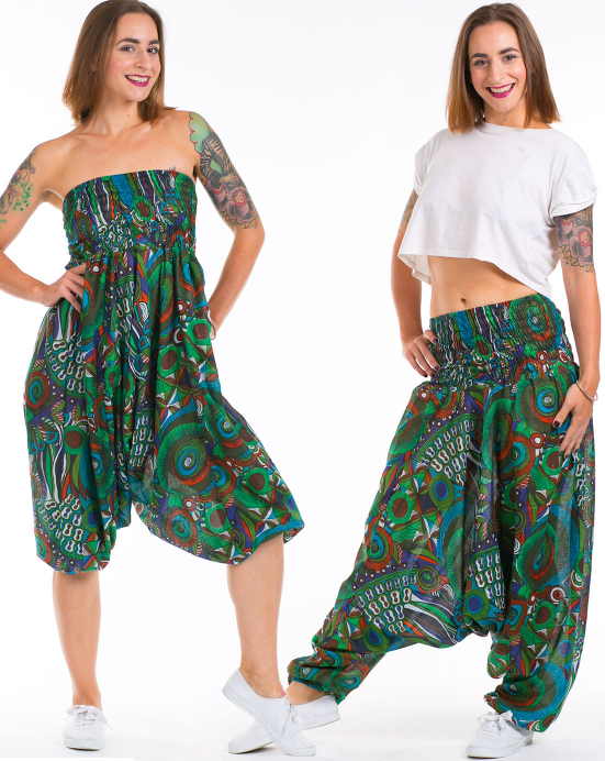 Kalhoty Aladin – zelené kolečka Kalhoty Aladin – zelené kolečka