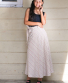 Zavinovací dlouhá sukně Dhari – krémová