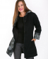 Kabát Shakya s kapucí – černý s šedým potiskem