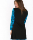 Šaty Chaya – černé s modrou