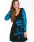 Šaty Chaya – černé s modrou