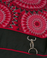 Kabelka Azera – červená s bílou výšivkou