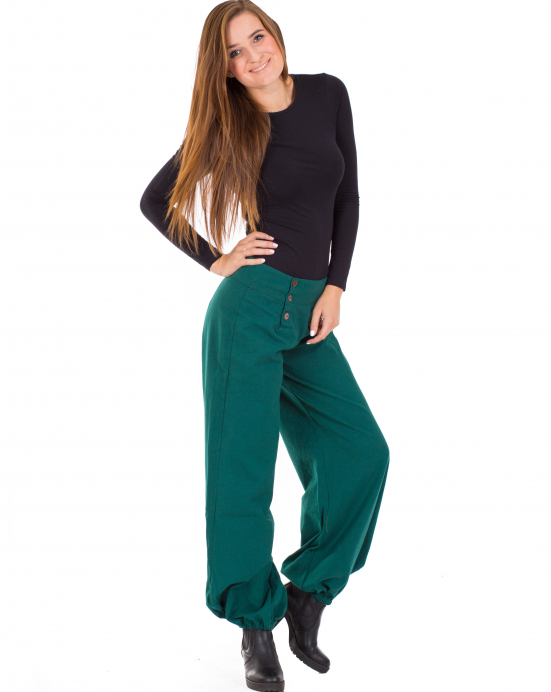 Kalhoty Steady Basic – lahvově zelené Kalhoty Steady Basic – lahvově zelené