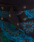Zavinovací sukně s panty – černá s modrou