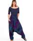 Kalhoty Aladin 3v1 – fialové s tyrkysovými vzory