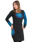 Šaty Ramita – černé s modrou