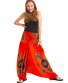 Kalhoty Aladin 3v1 – červené s indickými vzory