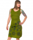 Šaty Surya – zelené s černým potiskem