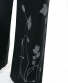 Kalhoty Thao pevné – černé s bílou květinou