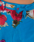 Zavinovací sukně India – tyrkysová s červenými květy