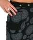 Zavinovací sukně s panty – černá s bílými mandalami