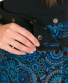 Zavinovací sukně s panty – modré mandaly
