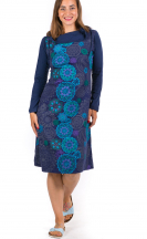 Šaty Lalita – tmavě modré s mandalami