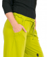 Kalhoty Thao Komfort – hráškově zelené s květinou