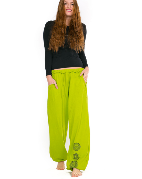 Kalhoty Thao Komfort – hráškově zelené