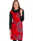 Šaty Rita – červené s mandalami