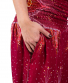 Kalhoty Aladin 3v1 – bordó s pavími oky