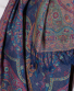 Maxi šál Pashi – temně modrý s fialovými ornamenty
